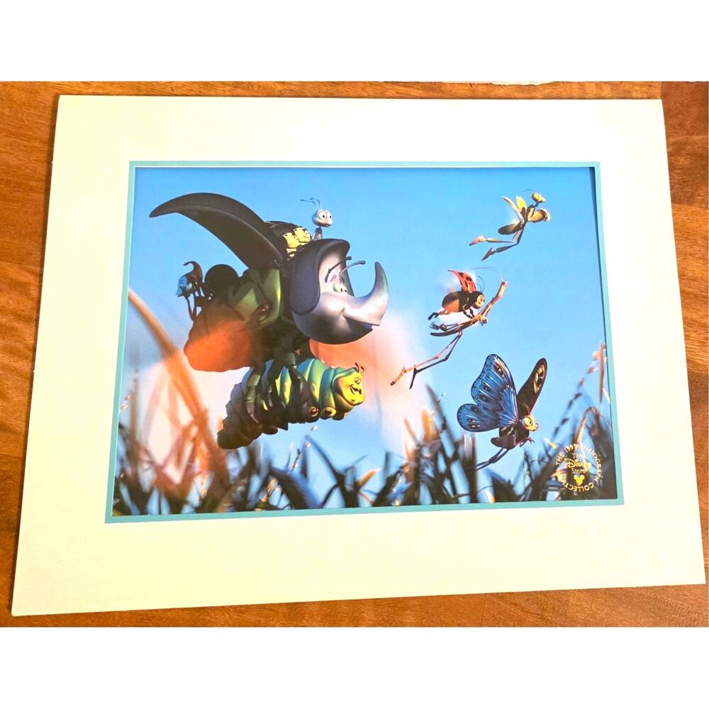 Disney Pixar A Bug's Life 1999 Disney Store Lithograph 11x14 Frame Envelope